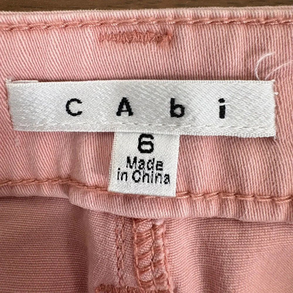 Cabi Nectar Pink Denim Jeans Style 230‎ Women Size 6 Straight Leg Cotton Blend